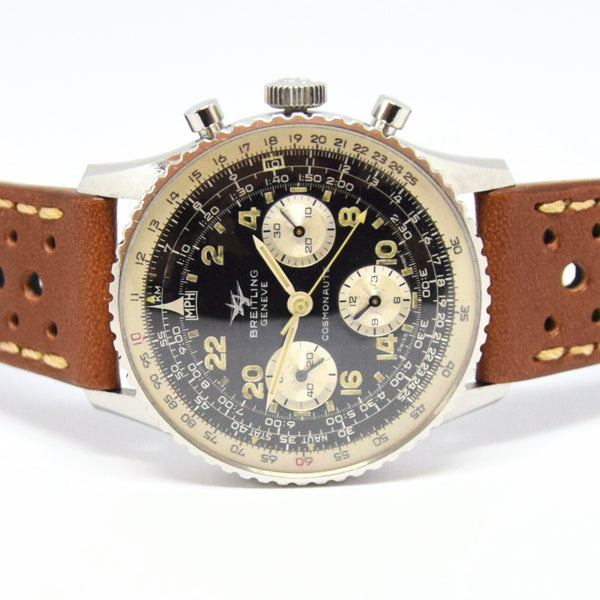 1969 Breitling Navitimer Cosmonaute 24hr Chronograph Pilot's Wristwatch in Stainless Steel Model 809 + Booklet
