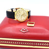 1950 Movado Bumper Automatic 'Calatrava' in Solid 18ct Gold with Box and 18ct Gold Buckle