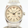 1971 Rolex Oyster Perpetual Datejust with Engine Turned Bezel and Sloped Dial in Stainless Steel Model 1603 with Box