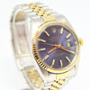 1979 Stunning Rolex Gold & Steel Oyster Perpetual Datejust with Fluted Gold Bezel Blue Dial  Model 16013 + Box, Book & Swing Tags