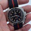 1974 Tissot Seastar Navigator Chronograph Wristwatch Model 40522 in Stainless Steel with Stunning Black Dial