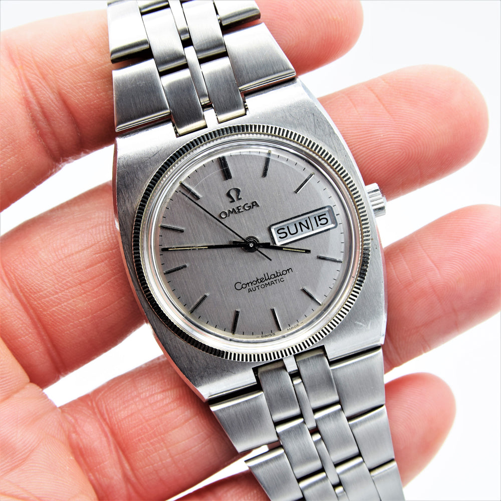 1972 Omega Constellation Automatic Day/Date Model 166.0252 with White Gold Bezel