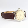 1947 Omega Bumper Automatic Wristwatch with Nice Patina Dial Model 2582 in Stainless Steel