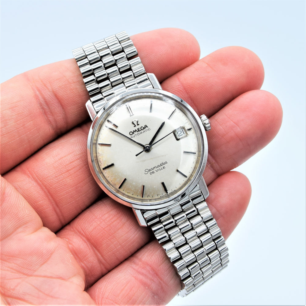 1964/5 Omega Automatic Seamaster De Ville Model 166.020 in Stainless Steel on Bullet Bracelet with Box and Papers