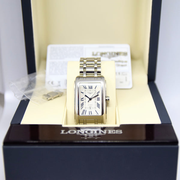 2018 Longines Gents Automatic Dolce Vita L57574716 Stainless Steel Tank Watch with Box and Card