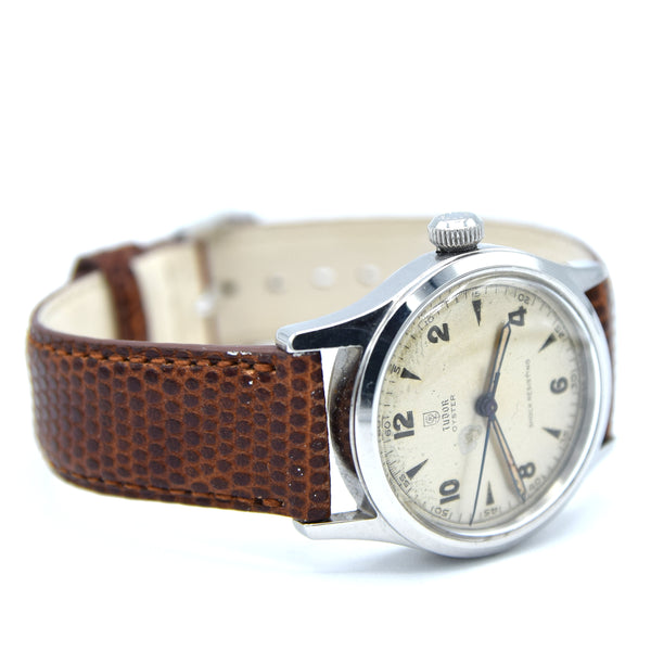 1940s Tudor Oyster Model 4453 All Orginal with Mixed Arabic Numerals in Stainless Steel 31mm