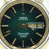 1977 Omega Rare Large Cosmic 2000 Fumé Emerald Green Automatic Day/Date Model 166.129