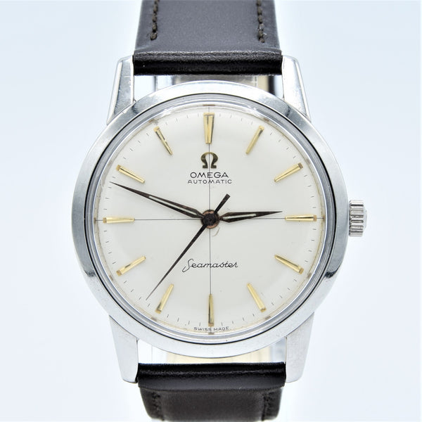 1962 Omega Seamaster Classic Automatic Wristwatch Model 14704 with Cross Hair Dial