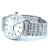 1980-81 Omega Manual Wind Date Dress Watch Model 136.0104 in Stainless Steel on Bracelet with Box and Papers