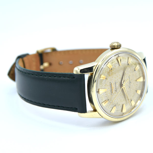 1959 Longines Conquest Automatic Model 9000 with Patina Dial in Gold Capped Case