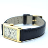 1930s Cyma 'Presidente' La Perla Caracas Rectangular Deco Wristwatch with Arabic Dial in 18ct Gold