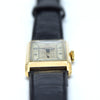 1930s Cyma 'Presidente' La Perla Caracas Rectangular Deco Wristwatch with Arabic Dial in 18ct Gold