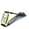 1930s Cyma 'Presidente' La Perla Caracas Rectangular Deco Wristwatch with Arabic Dial in 18ct Gold