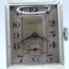 1930 Tavannes Cyma Rectangular Deco Tank Watch with Arabic Numerals in 925 Sterling Silver Case