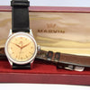 1960s Marvin Watch Company Switzerland Stainless Steel Wristwatch with Original Strap and Box