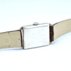 1930 Tavannes Cyma Rectangular Deco Tank Watch with Arabic Numerals in 925 Sterling Silver Case