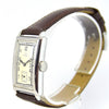 1930s Omega with a Stunning Two Tone Dial Cal T17 in Rectangular Deco-Style Wristwatch in Staybrite Steel Case