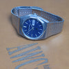 1975 Seiko Grand Quartz Day / Date electric blue parallel dial model rare 4843-7000