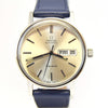 1975 Omega Geneve Automatic Wristwatch - Day Date Model 166.0117 with Silvered Dial