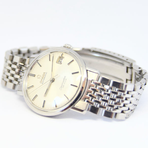 1960s Omega Automatic Seamaster De Ville Model 166.020 on Stainless Steel Flat BOR Bracelet