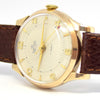 1957 Smiths De Luxe All English 9ct Gold Dress Wristwatch with Arabic Numerals in Mint Condition