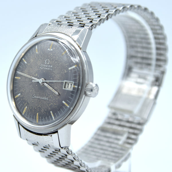 1966 Rare Omega Seamaster Automatic Date Model 166.002 with Speedmaster Companion Tropicalised Blue Dial in Stainless Steel Case
