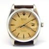 1960 Rolex Oysterdate Precision Wristwatch with Stunning Patina Dial in Stainless Steel on Leather Model 6694