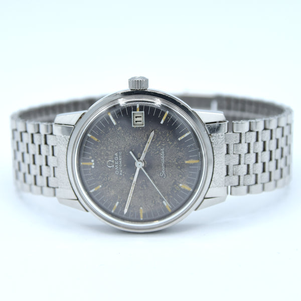 1966 Rare Omega Seamaster Automatic Date Model 166.002 with Speedmaster Companion Tropicalised Blue Dial in Stainless Steel Case
