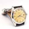 1960 Rolex Oysterdate Precision Wristwatch with Stunning Patina Dial in Stainless Steel on Leather Model 6694