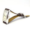 1930s Omega with a Stunning Two Tone Dial Cal T17 in Rectangular Deco-Style Wristwatch in Staybrite Steel Case