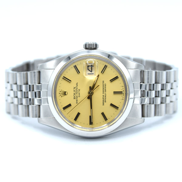 1974 Rolex Oyster Perpetual Date Model 1500 with Champagne 