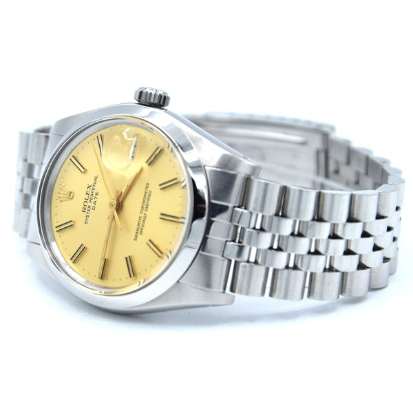 1974 Rolex Oyster Perpetual Date Model 1500 with Champagne 