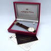 1971 Hamilton Dress Watch with Silvered Dial and Arabic Numerals in Solid 9ct Gold with Original Buckle and Box and Papers