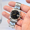 1969 Rolex Oyster Date Precision with Gloss Black Dial in Stainless Steel on Riveted Oyster Model 6694