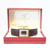1990s Cartier Quartz Tank with Tri-Colour Dial in 925 Silver Gilt with Box and Papers