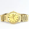 1969 Omega Constellation Auto Day Date Gold Capped with Original Box & Papers Model 168.016 on Flat Beads of Rice Bracelet