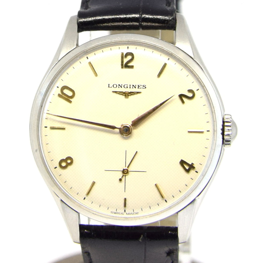 1952 Longines Manual Wind Wristwatch Model 7033 with Honeycomb Dial Cal 12.68z