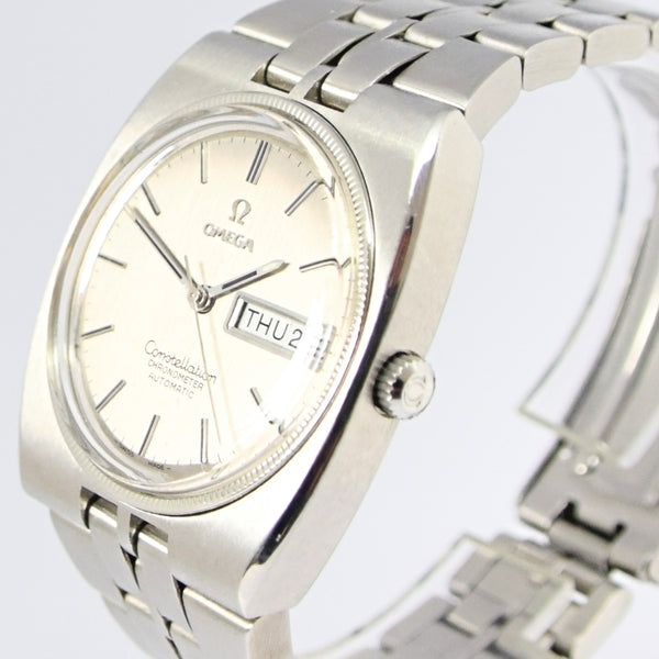 1972 Omega Constellation Automatic Chronometer Day/Date Model 168.045 with White Gold Bezel