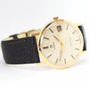 1970/1 Omega Geneve 9ct Gold All Original Wristwatch Model 13125016 with Satin Champagne Dial