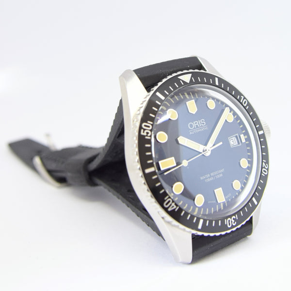 2017 Oris Divers Blue Sixty Five Date Automatic in Stainless Steel Model 7720 with Box and Papers