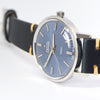 1960s Zenith Automatic Date 28800 Model 1209 with Original Metallic Stunning Blue Dial 36mm