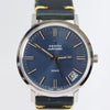 1960s Zenith Automatic Date 28800 Model 1209 with Original Metallic Stunning Blue Dial 36mm