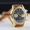 1970s Rone Valjoux Chronograph with Blue Dial in Gold Plate