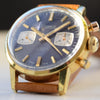 1970s Rone Valjoux Chronograph with Blue Dial in Gold Plate