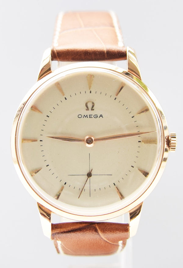 1954 Jumbo Omega with Sub Seconds Model 2687 in 18ct Pink Gold Case