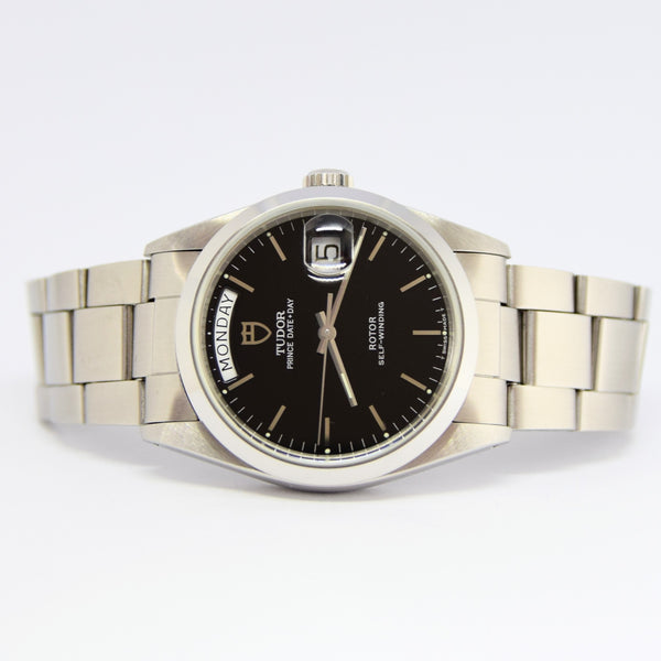1997 Tudor Prince Date Day Automatic Rotor Self-Winding Stainless Steel Wristwatch Model 76200