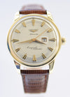 Longines Stunning Gold capped Conquest Calendar Wristwatch Model 9007 - Dated 1959 with Original Box