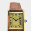1984 Cartier Ladies Tank Mechanical Manual Wind with Classic Roman Dial and Box & Papers