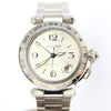 2000 Cartier Pasha C W31029M7-2377 Automatic GMT in Stainless Steel on Bracelet with Box and Book