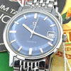1969 Omega Geneve Automatic Date Model 166.070  with Stunning Rare Electric Blue Dial